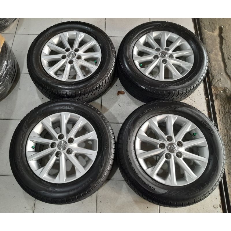 Velg Mobil Original copotan Toyota Camry Ring 16x6,5 Pcd 5x114,3 + Ban 225 60. r16 Buat Innova APV L