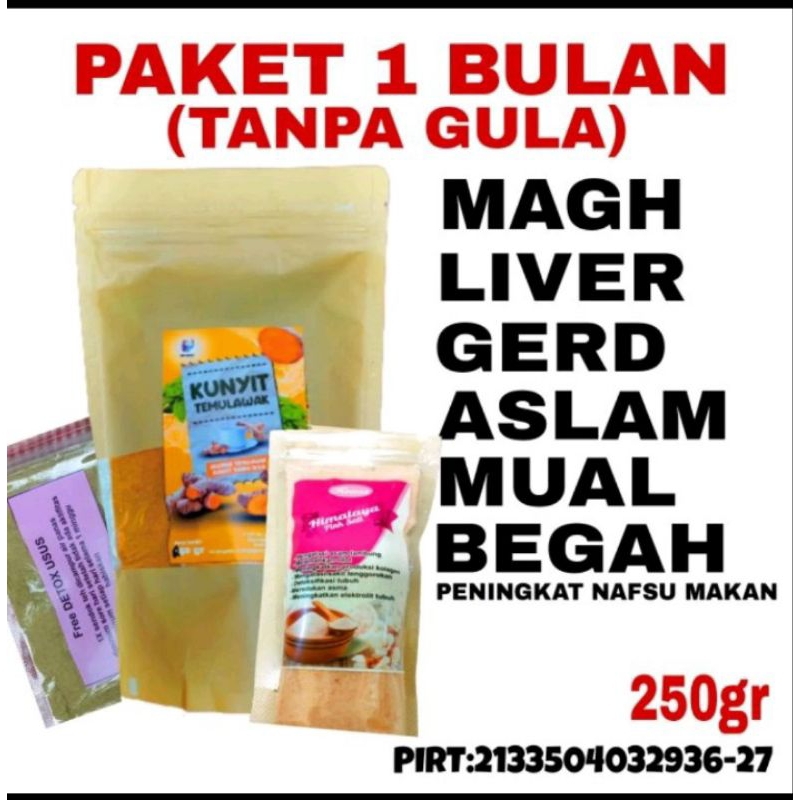 

HERBAL LAMBUNG KUNYIT TEMULAWAK TANPA GULA