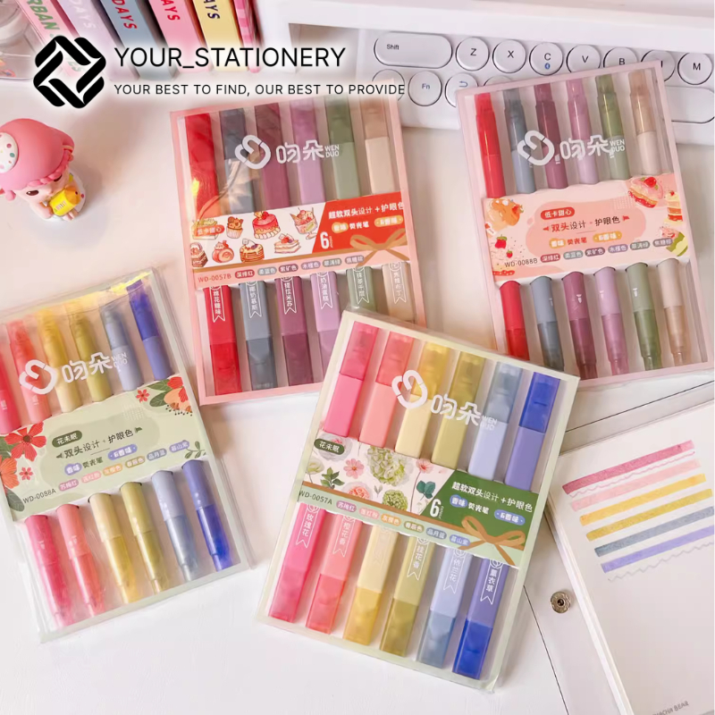 

[Your_Stationery] Highlighter/Stabilo Warna Warni/6 Warna/Set Ujung Lancip/ Ujung Kotak