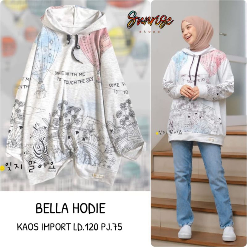 KAOS HOODIE WANITA JUMBO LENGAN PANJANG VIRAL KEKINIAN / PAKAIAN WANITA BAJU ATASAN KAOS BABYTERRY I