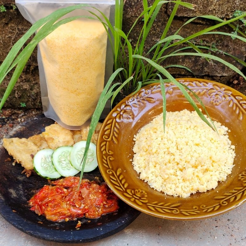 Beras Jagung 1 kg Kering dan lembut Nasi Jagung Instan Nasi Jagung Diet Nasi jagung diabet