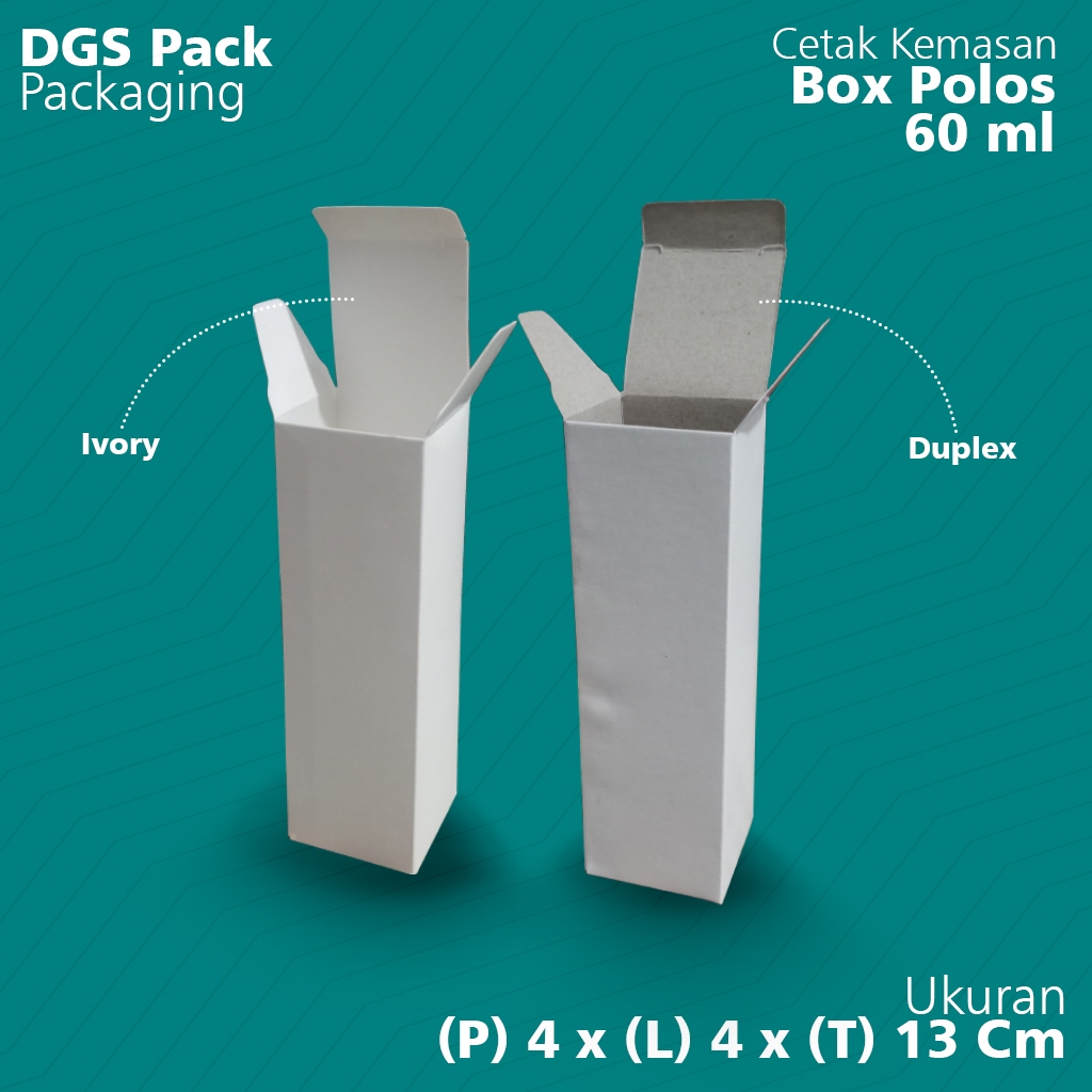 

Box polos 80-100 ml ukuran P x L x T : 4 x 4 x 13 cm