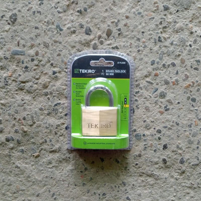 Brass Padlock 50mm Tekiro Gembok Kuningan 50mm Gembok Pagar Anti Karat