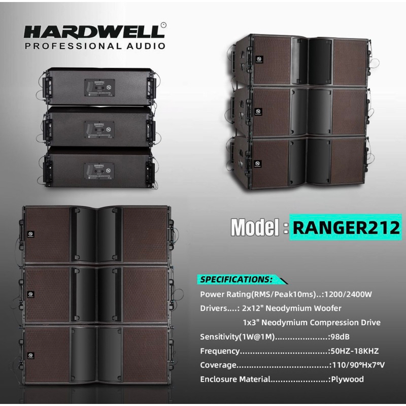Speaker Line Array Pasif Hardwell Ranger 212 Original Passive ARRAY RANGER212