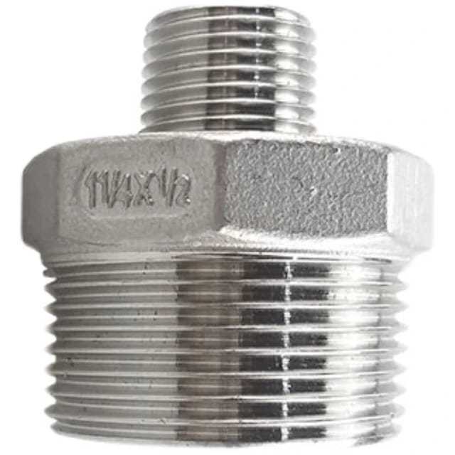 Double Nepel Reducer Stainless SS304 Vlok Dobel Nipple Doubel Nepple SS 304 " inch x " inch male x m