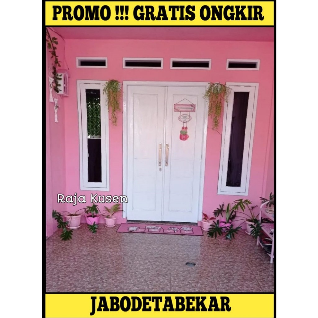 1 Set Kusen Pintu Kupu Jendela Minimalis Kayu Jati Putih