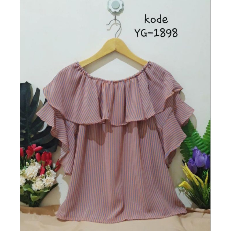 Blouse Ruffle Sifon (YG-1898)