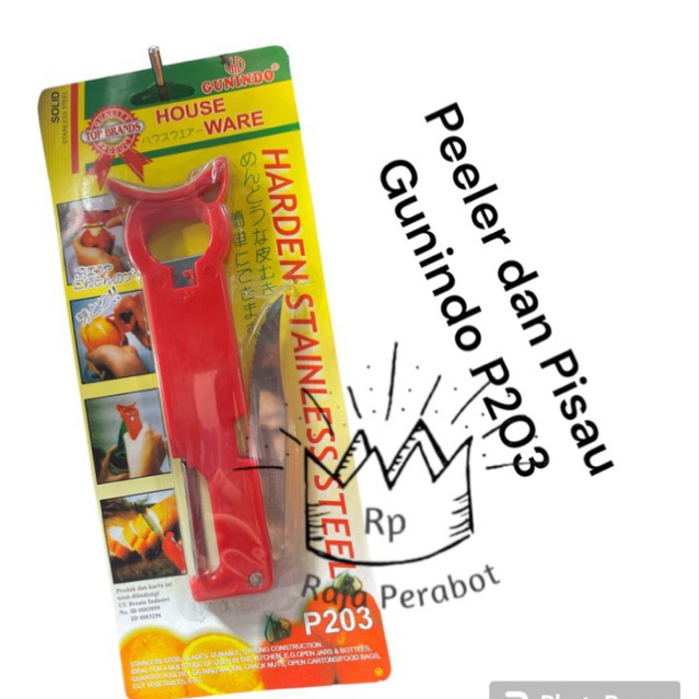 Peeler P203 GUNINDO ORI | Pengupas Buah dan Pisau