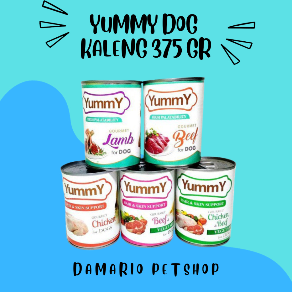Yummy Dog Kaleng 375 Gr Wet Food Dog