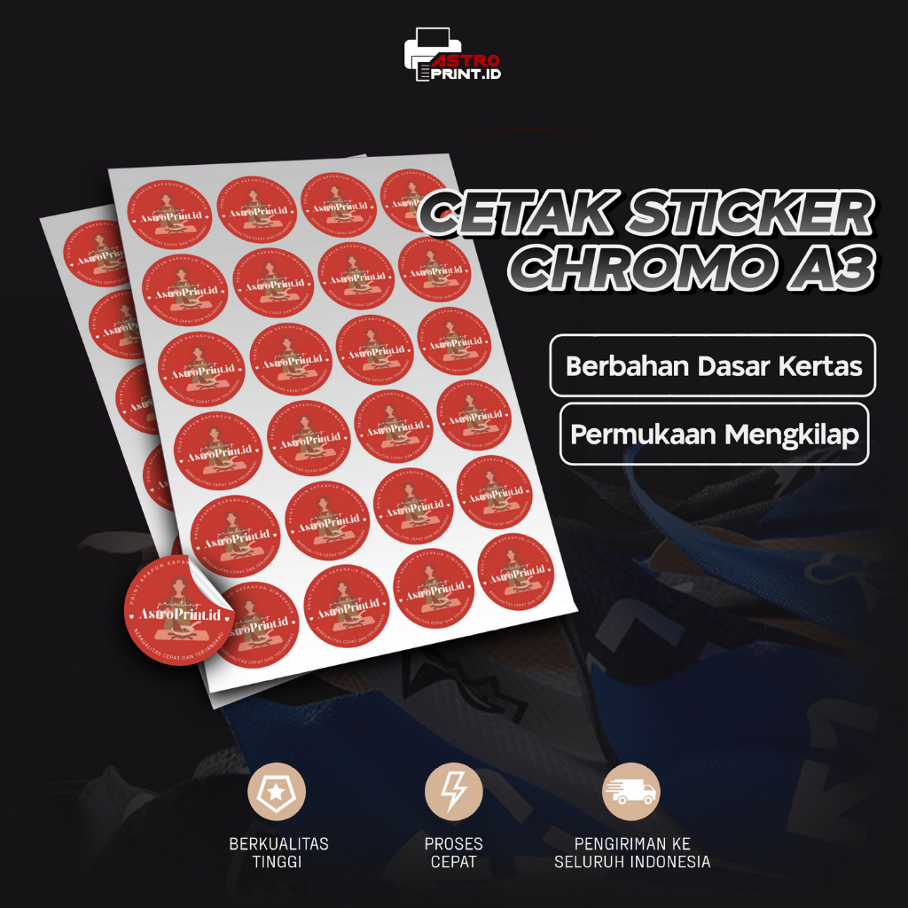 

Cetak Sticker Chromo A3 / Label Makanan Snack / Label Toples / Catering