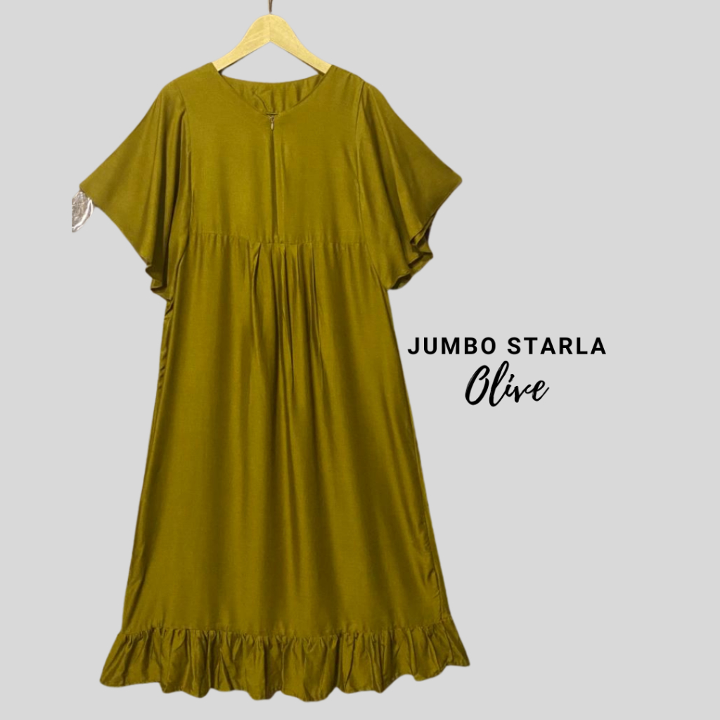 Daster Jumbo Starla LD 130 Kekinian Bahan Tebal Crinkle Premium