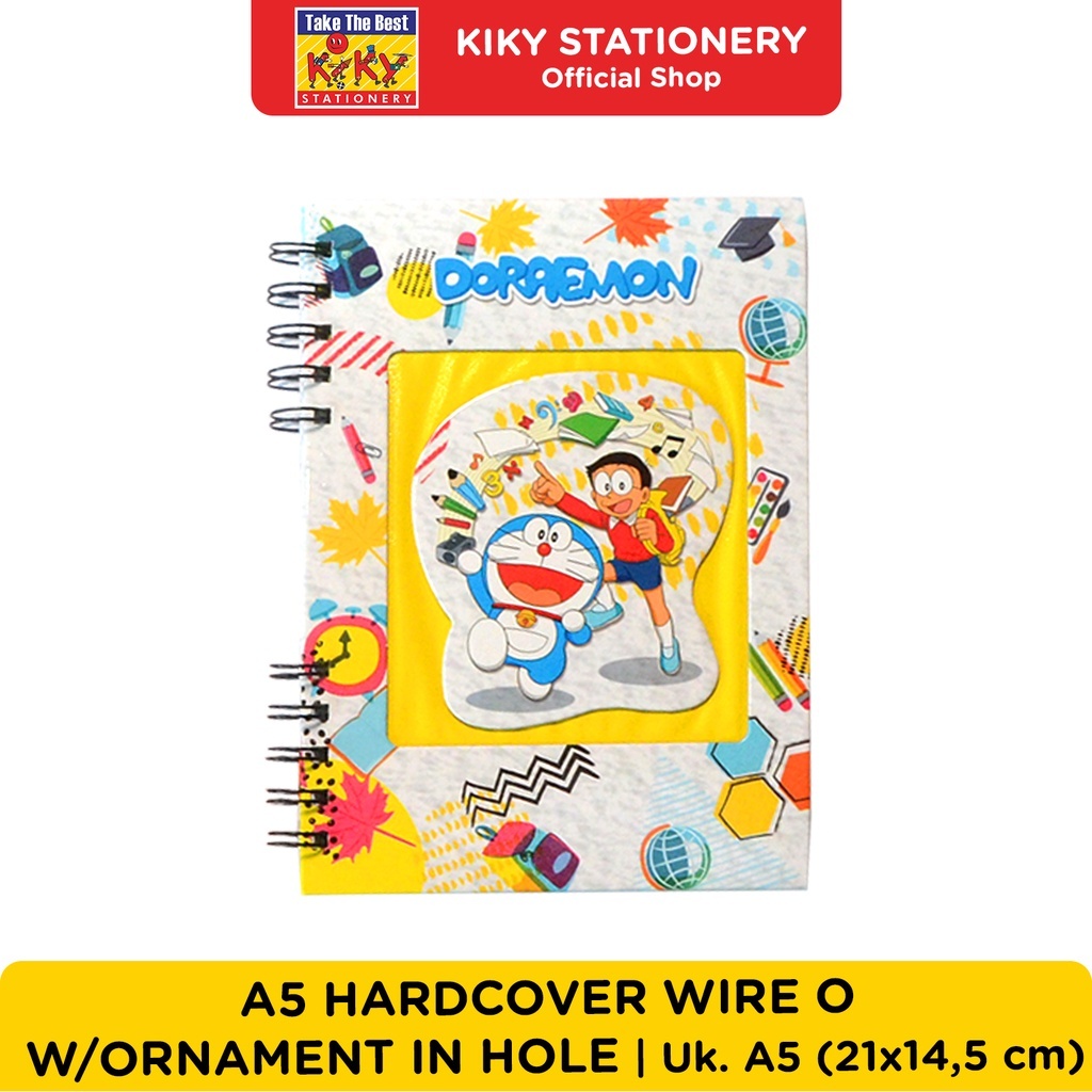 

Diary Book / KIKY A5 Hard Cover Wire-O with Ornament in Hole Ukuran A5 - 1 Buku