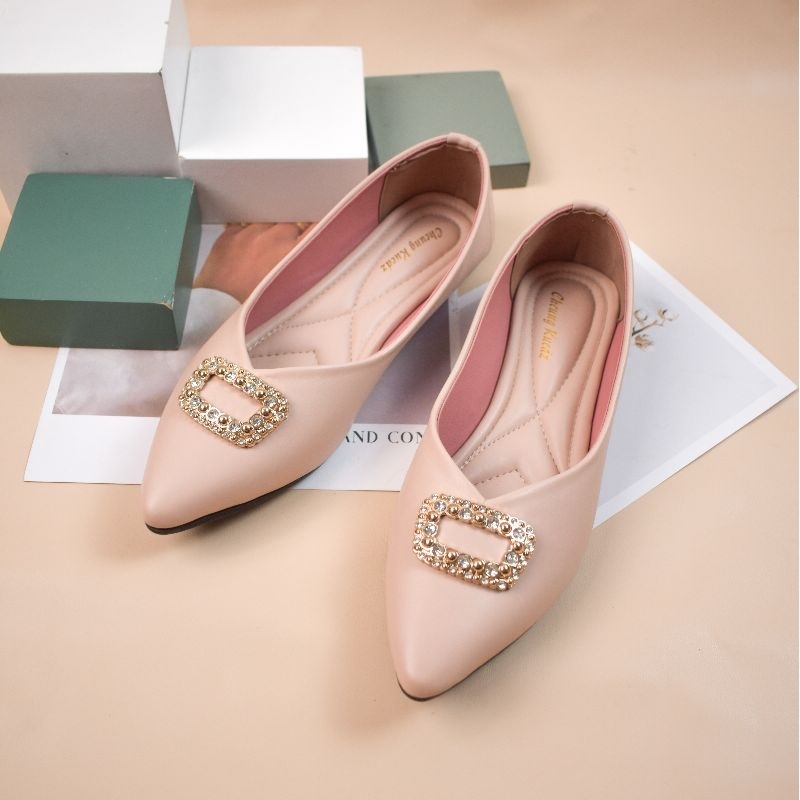 FLATSHOES LILLA|| SEPATU BALET PITA PERMATA