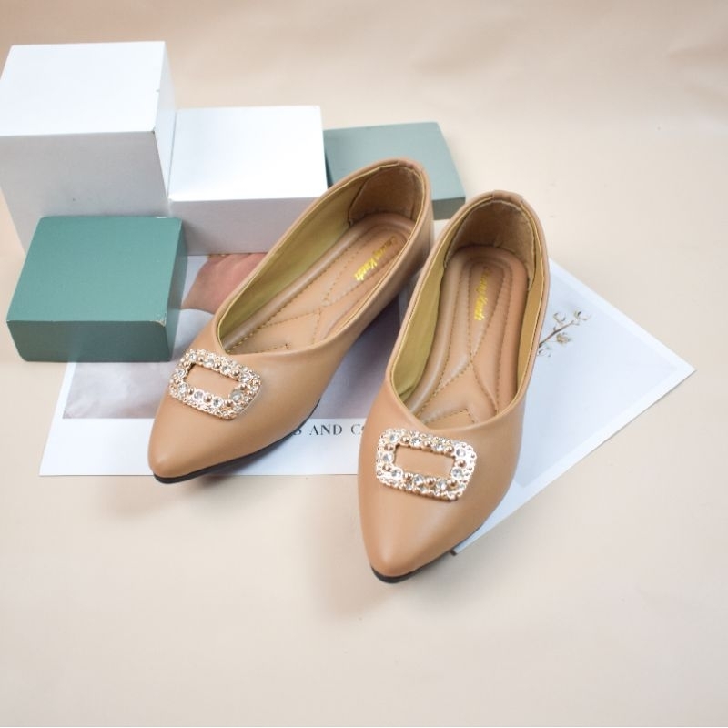 FLATSHOES LILLA|| SEPATU BALET PITA PERMATA