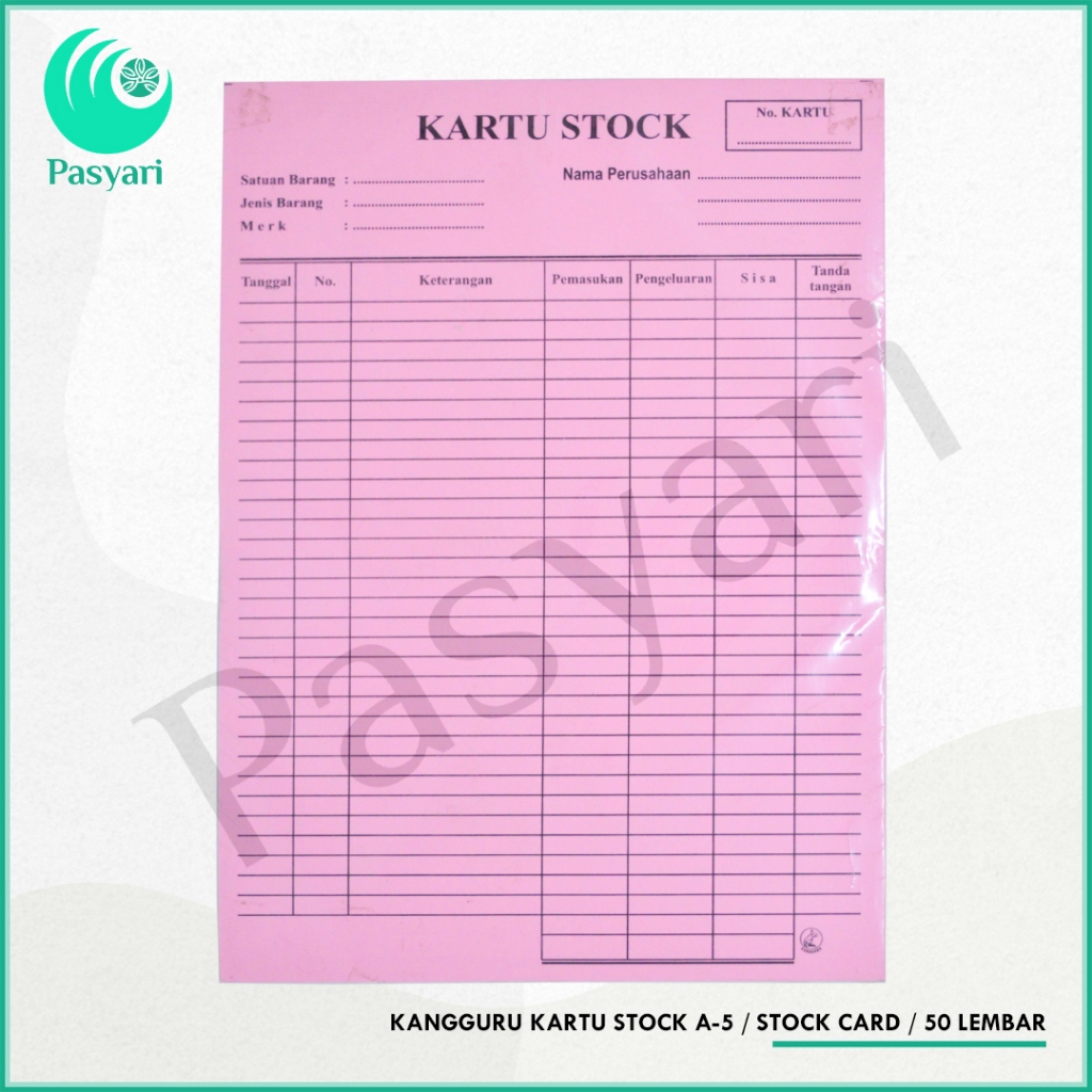 

KANGGURU KARTU STOCK A-5 / STOCK CARD / 50 LEMBAR / WARNA / PUTIH