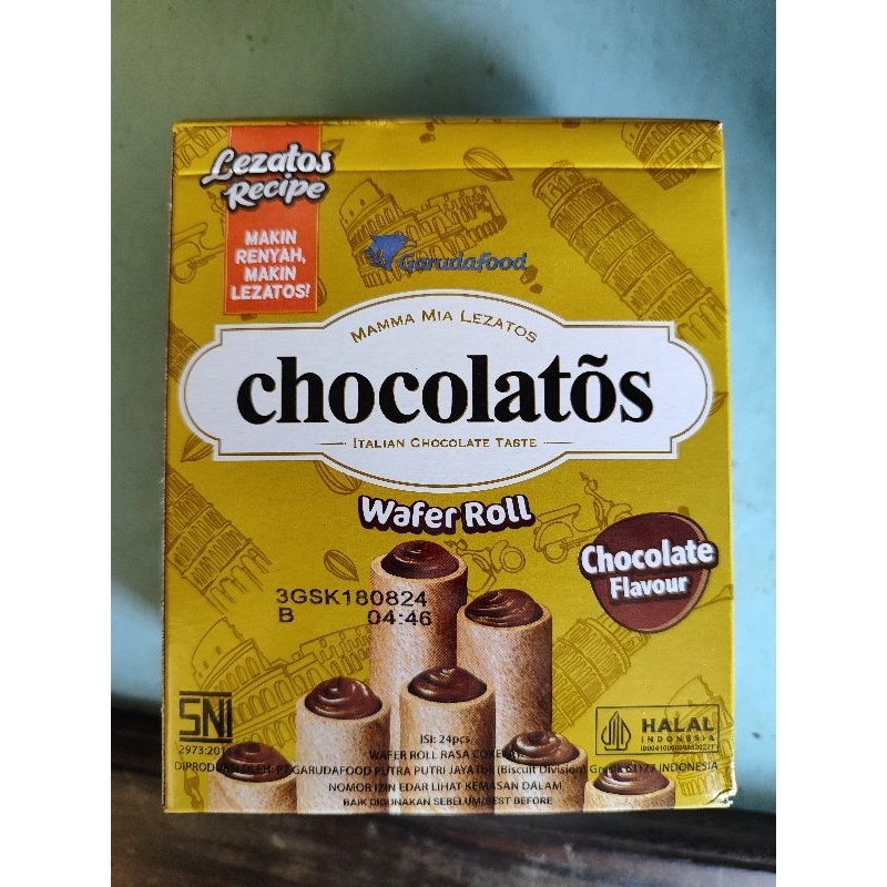 

Chocolatos wafer roll 1 pack isi 24pcs*8,5gr