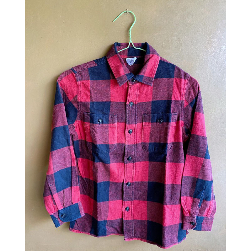 Kemeja Flanel Anak GAP Kids Lengan Panjang Second Like New Size M