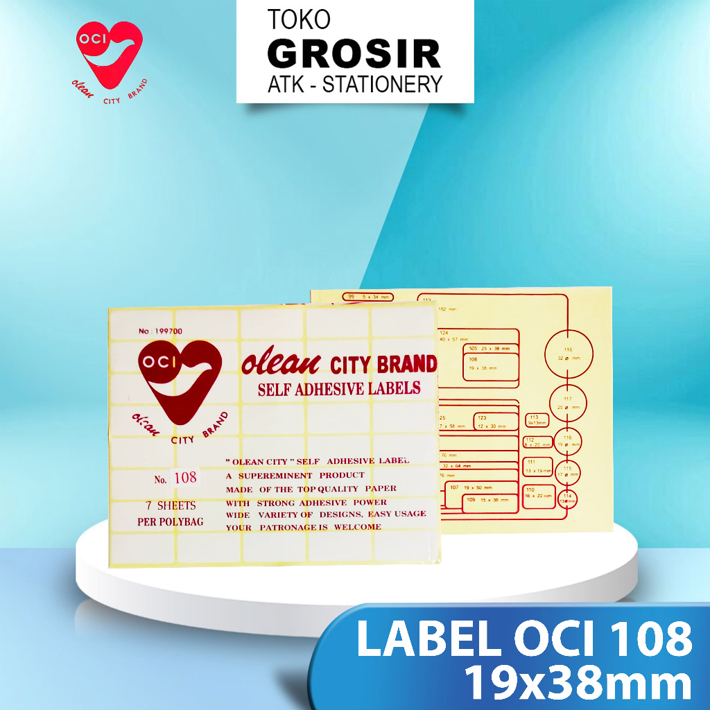 

LABEL OCI : Stiker Label Barcode Thermal Barcode Olshop Label Pengiriman (1 Polybag isi 7 sheets)