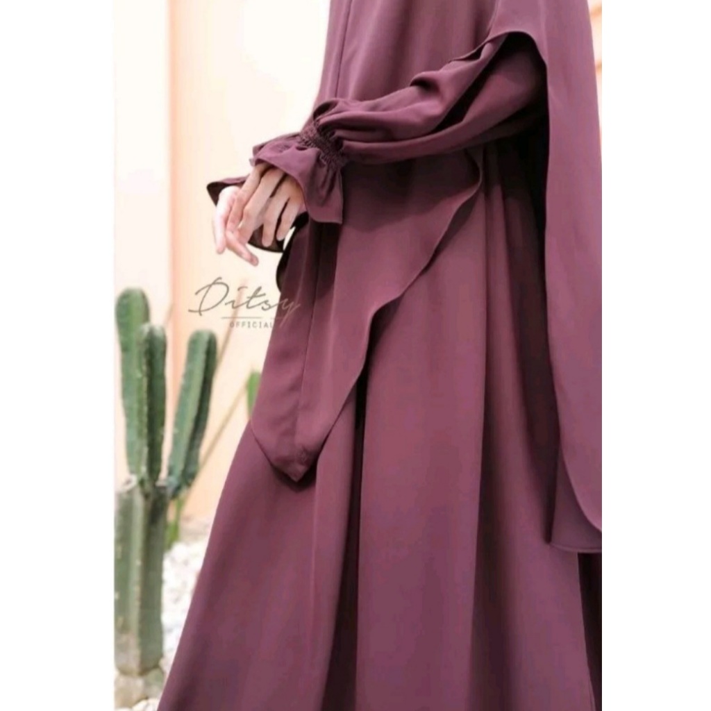 DITSY LYSSIA Set Hadya Dark Maroon