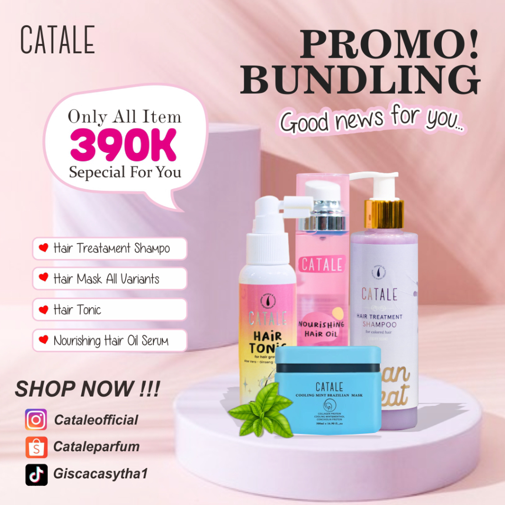 CATALE Bundling Paket Lengkap Hair Care | Shampoo, Hair Oil, Hair Tonic, Hair Mask Bebas Pilih Varia