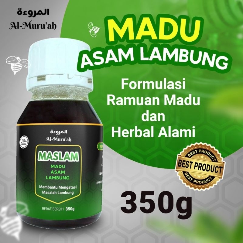 

MASLAM MADU ASAM LAMBUNG Bukan MADU HIJAU 350 GRAM AL MURU'AH MENGATASI LAMBUNG