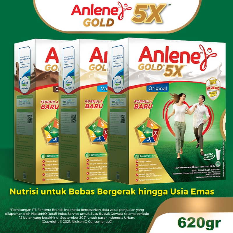 

Anlene Gold 5X 600gr - Anlene Gold Susu Bubuk Dewasa 600 gr