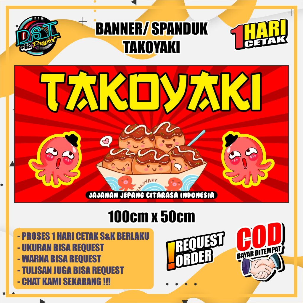 BANNER / SPANDUK TAKOYAKI 100 X 50