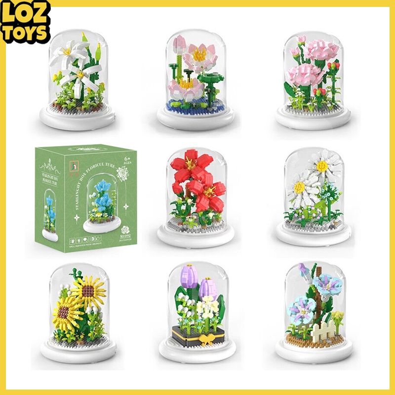 LOZTOYS Plant Bricks Block Susun Bunga Buket Mainan DIY Block Flower Tanaman Nano Building Bricks Ed