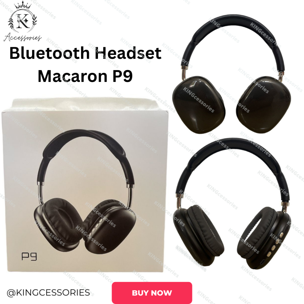 EARPHONE BLUETOOTH HEADPHONE MACARON P9 / HEADSET BANDO MACARON BLUETOOH P9
