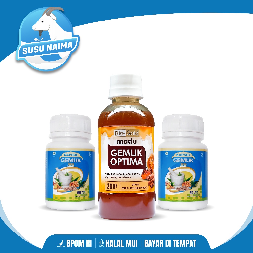 

Madu Gemuk Badan Optima 1 Botol & Kapsul Gemuk 99 2 Botol - Menambah Nafsu Makan