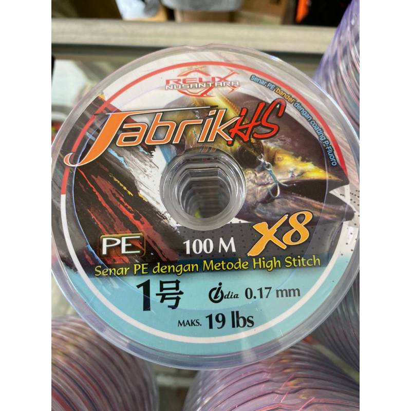 SENAR PE RELIX JABRIK HS 100 M MULTICOLOUR