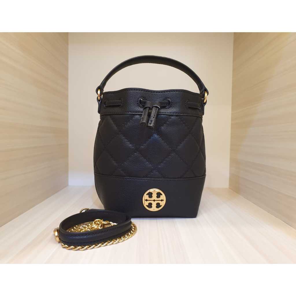 TAS WANITA BRANDED TORY BURCH WILLA MINI BUCKET SERUT