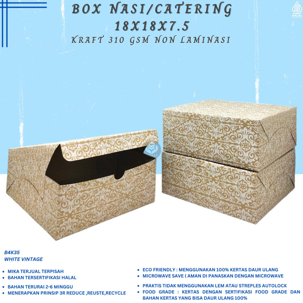 

Box Catering Dus Nasi 18X18 Dus Nasi Kotak (B4K35-18X18X7.5)