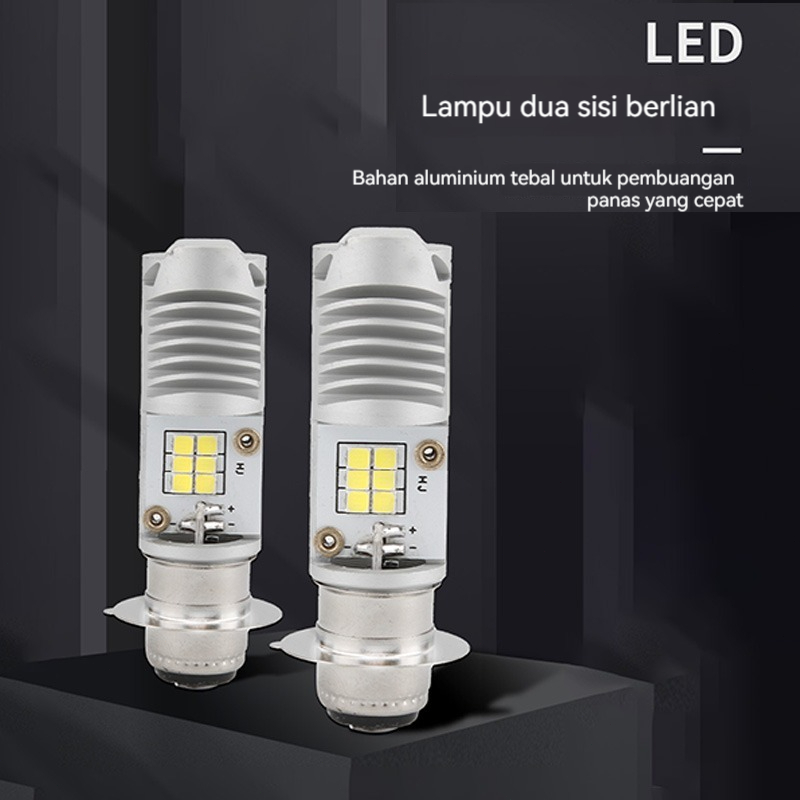 Lampu Motor H6 T19 Depan 16 Watt Super Terang Led 12V Lampu Motor. Lampu Motor H6 T19 Depan 16 Watt 