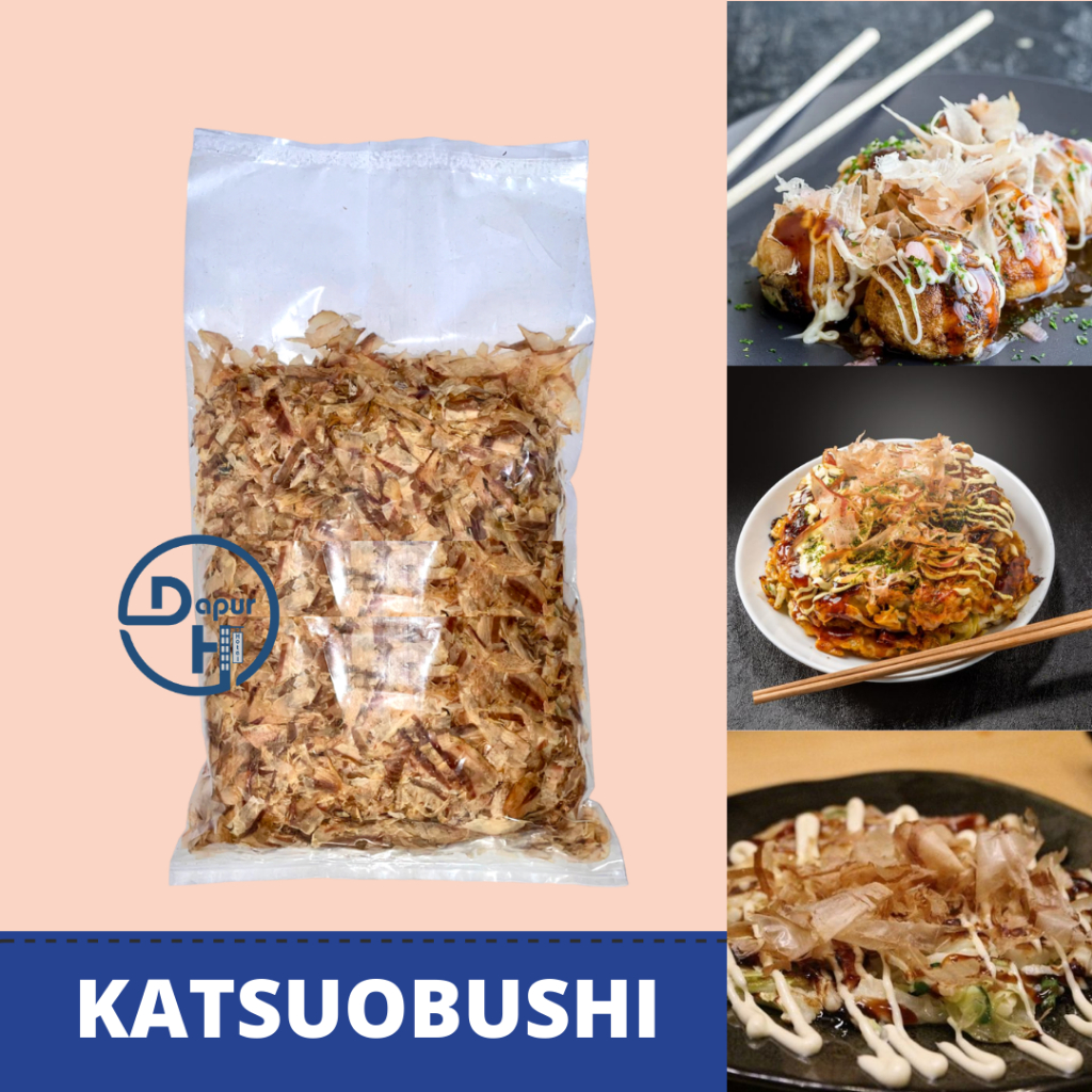

KATSUOBUSHI Bonito Flakes 500 g Halal / Taburan Takoyaki Katsuo Bushi Serutan Ikan Cakalang//