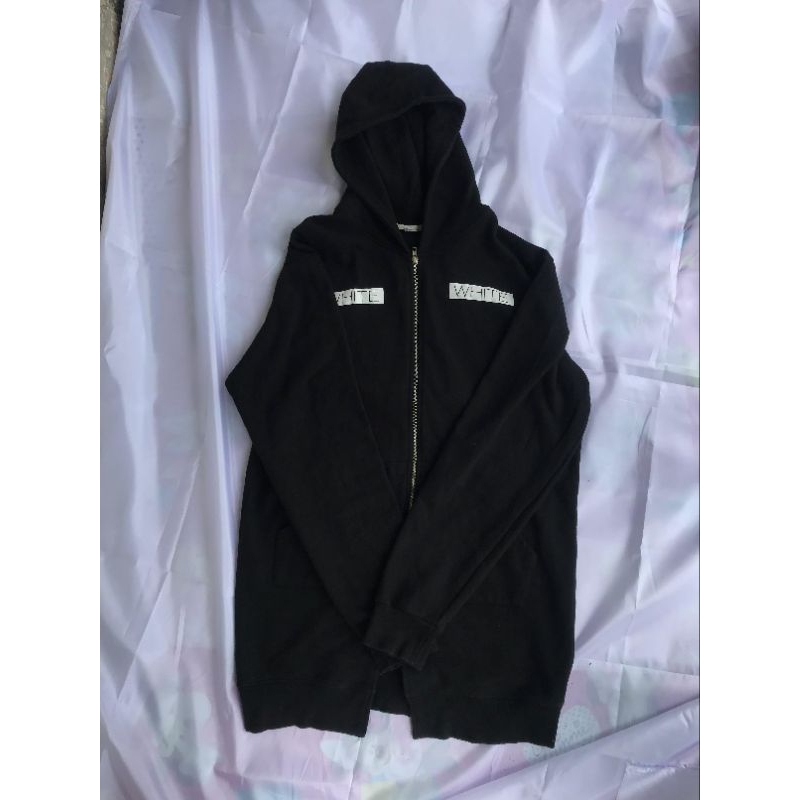 Black Zipper Hoodie by Off-White