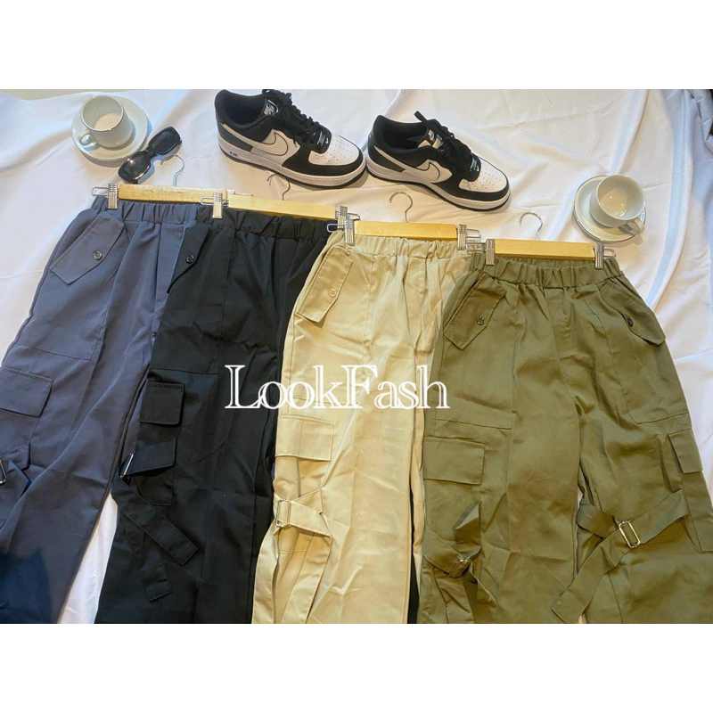 JEMA PANTS CARGO / CELANA STREETWEAR WANITA / LookFash