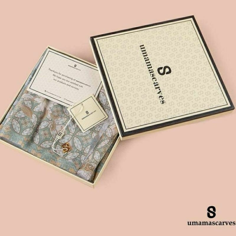 umama scarf motif ada box