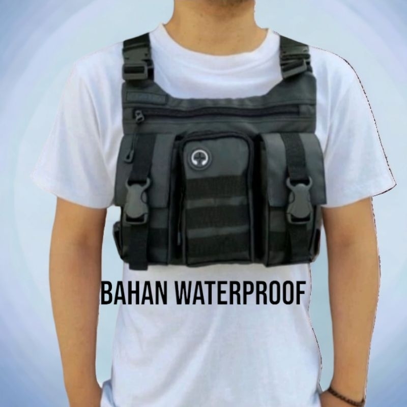 Tas Dada Anti Air Chest Bag Tas Pelindung Dada Waterproof Tas Dada Tactical Tas Pria