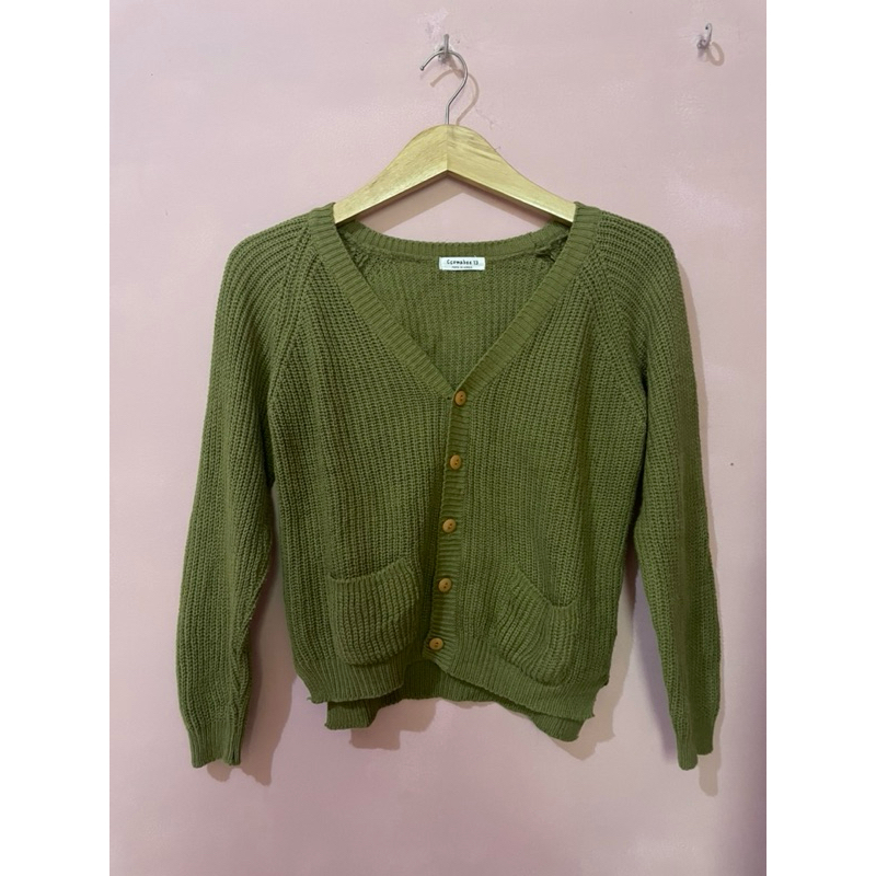 Avocado Green Cardigan (Used)