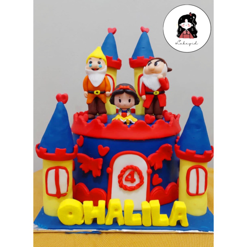 

Kue Ulang Tahun Karakter Snow White/Putri Salju (fondant 18cm)