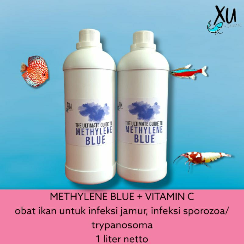 METHYLENE BLUE 1 LITER / METHYLENE BLUE PLUS VITAMIN C / OBAT BIRU IKAN / METHYLENE BLUE