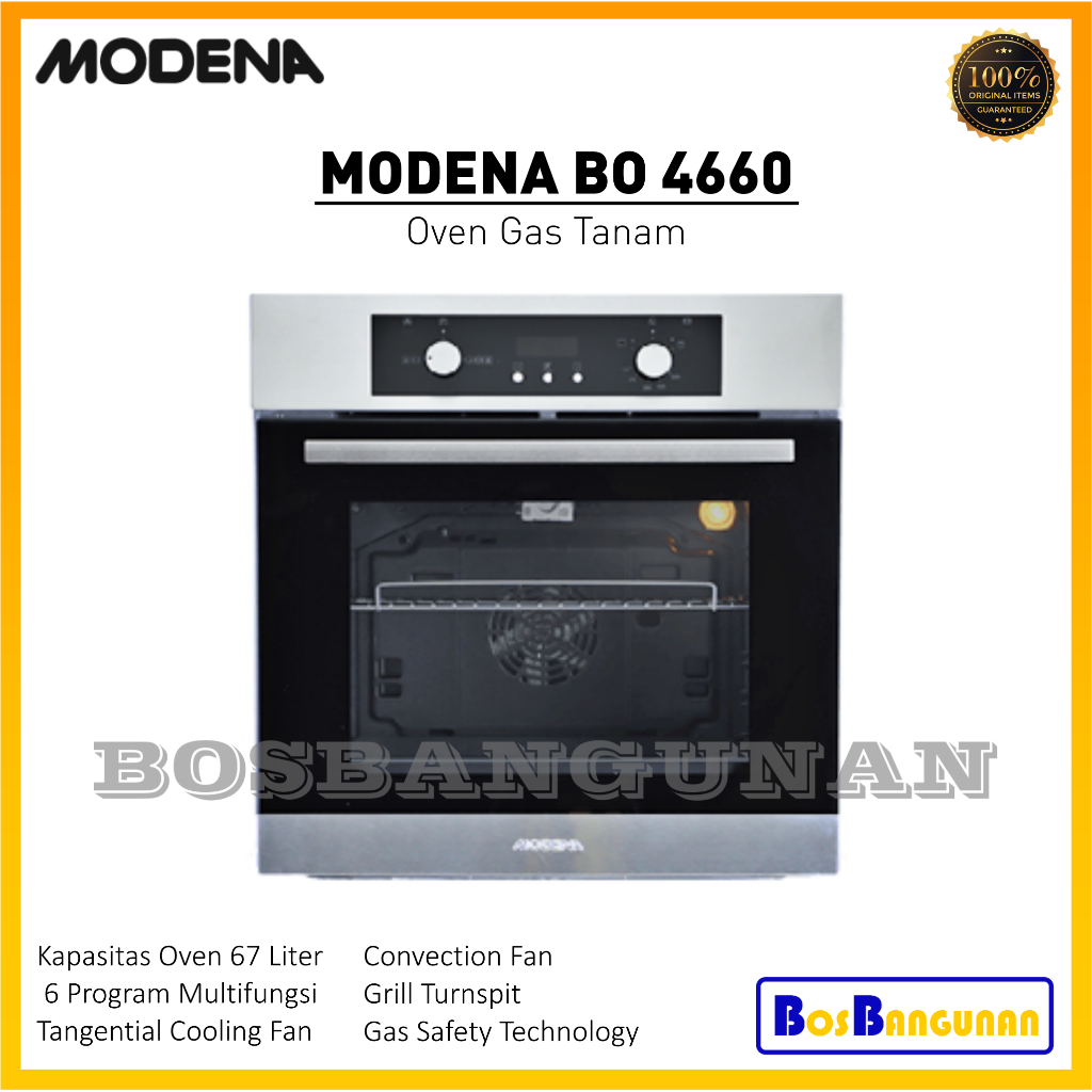 Modena BO4660 Oven Gas / Built in Gas Oven MODENA BO 4660 / Oven Tanam MODENA