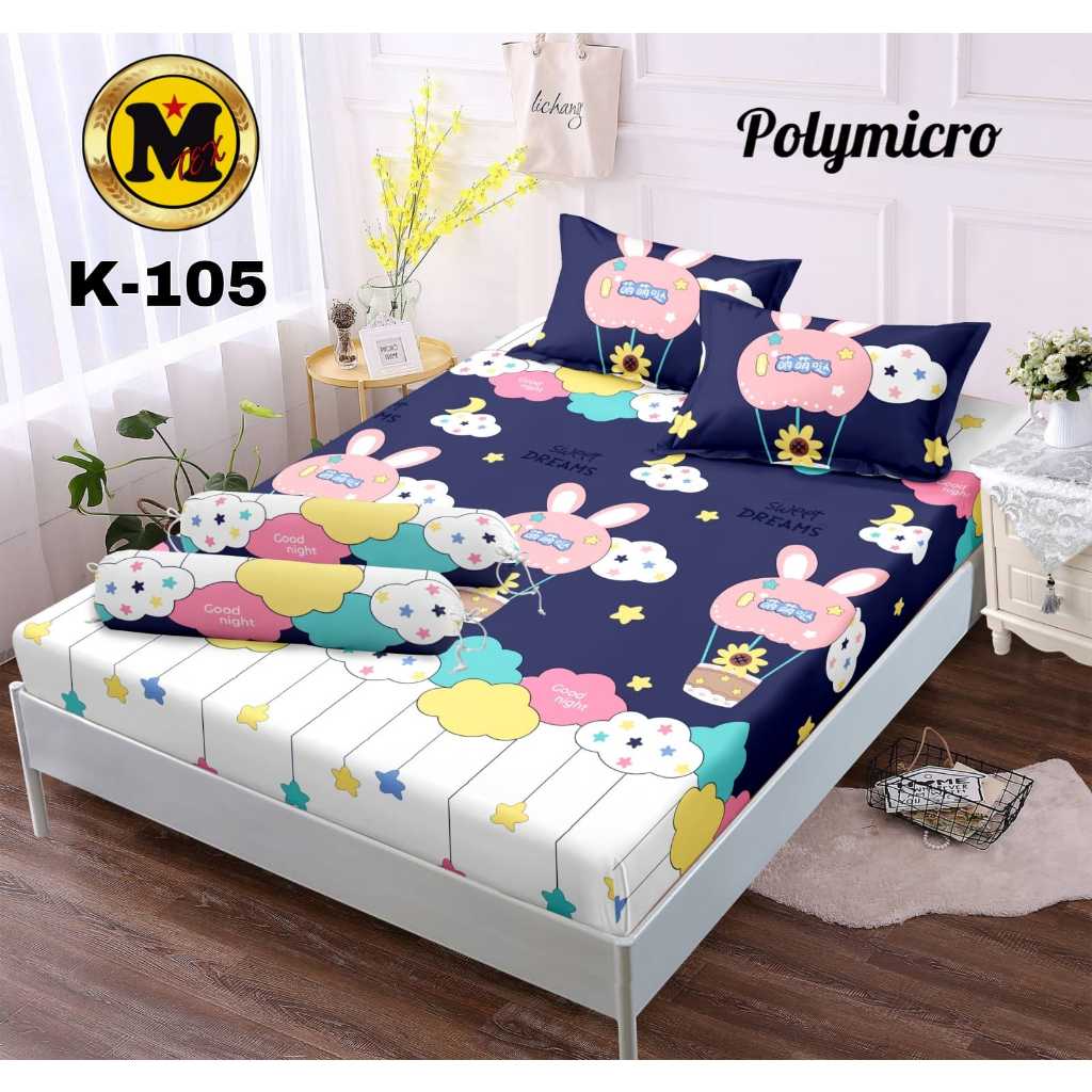 Seprei Motif Anak-Anak Karakter Bulan Bintang Terbaru &amp; Terlaris Ukuran 180x200 160x200 120x200 King Queen Single