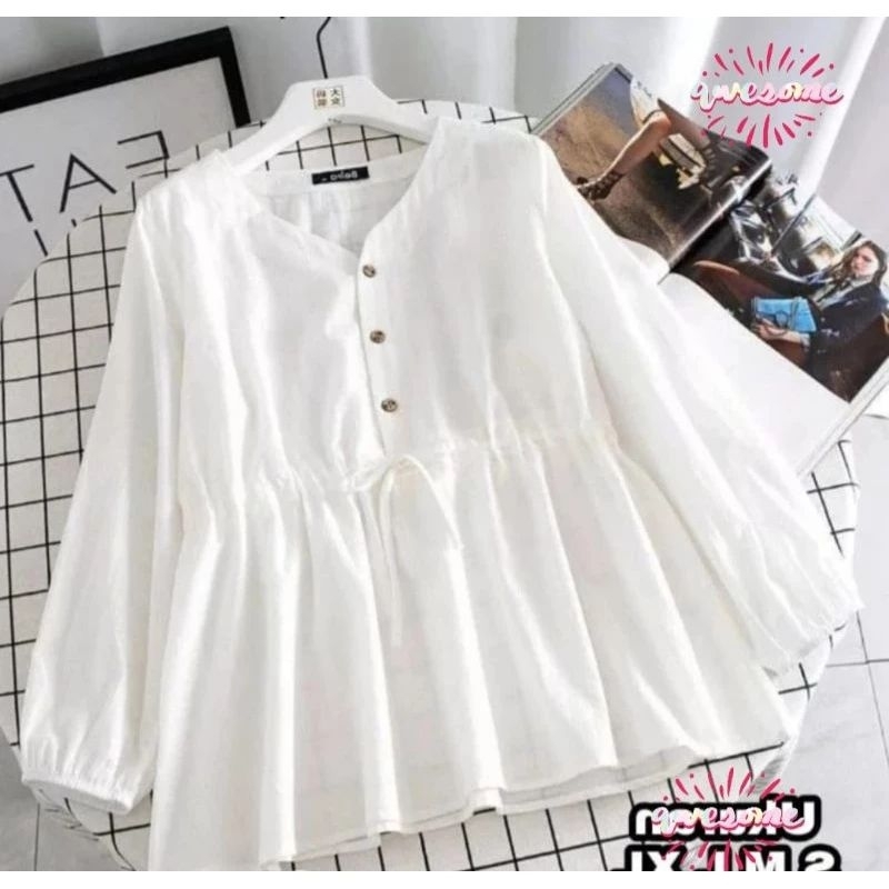 OLEA BLOES CRINKLE AIRFLOW//BLOES WANITA TERBARU SELEBGRAM
