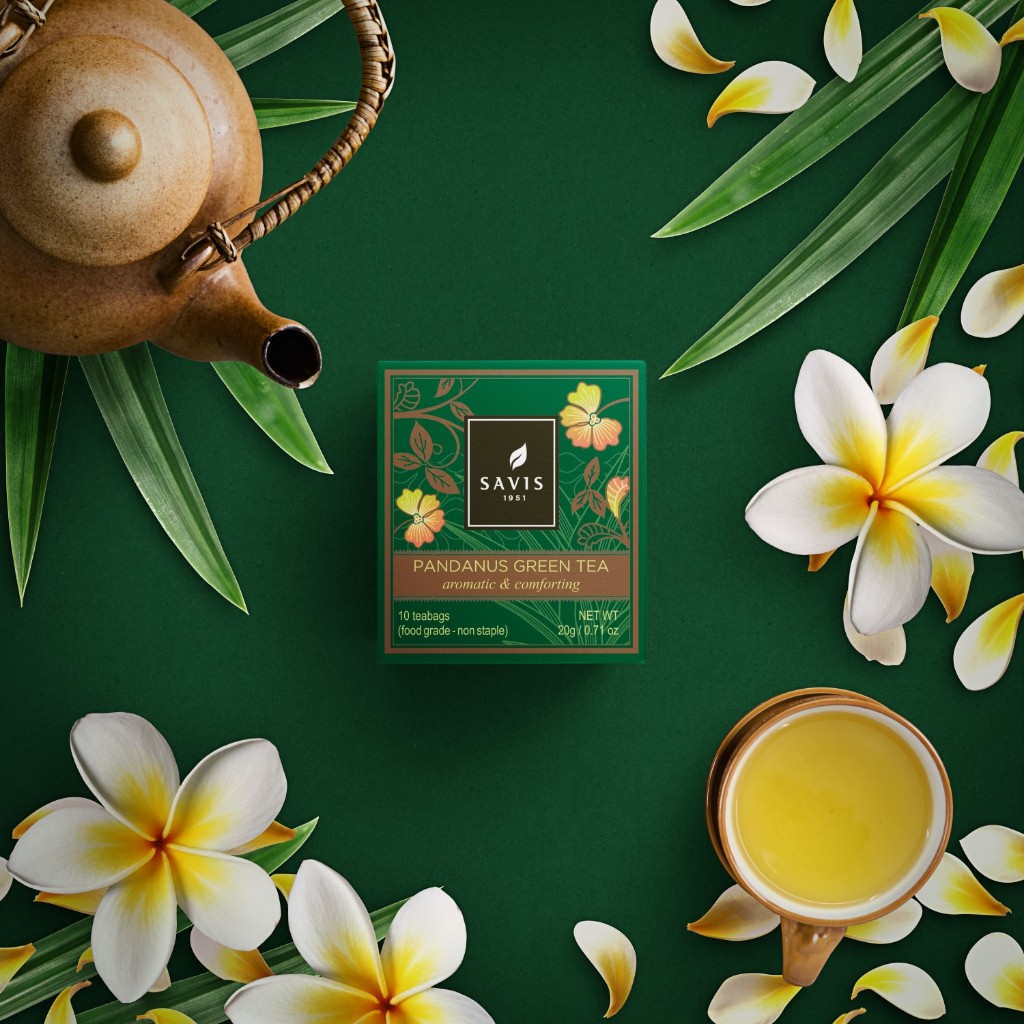 

Savis - Pandanus Green Tea | Teh Hijau Pandan Premium - Isi 10 Teabag