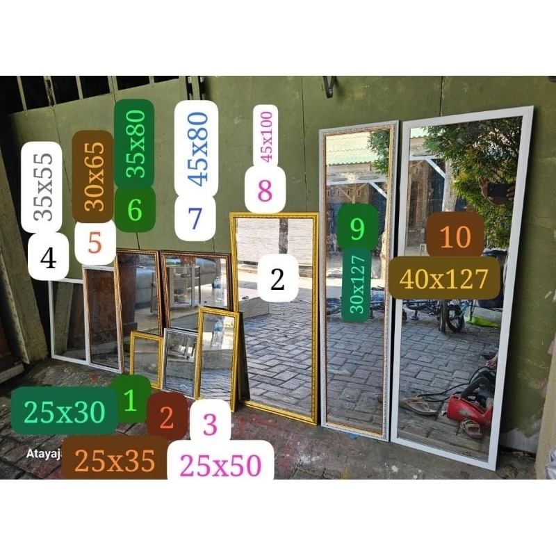 CERMIN KACA KECIL - BESAR / MURAH / CERMIN RIAS  / CERMIN DINDING