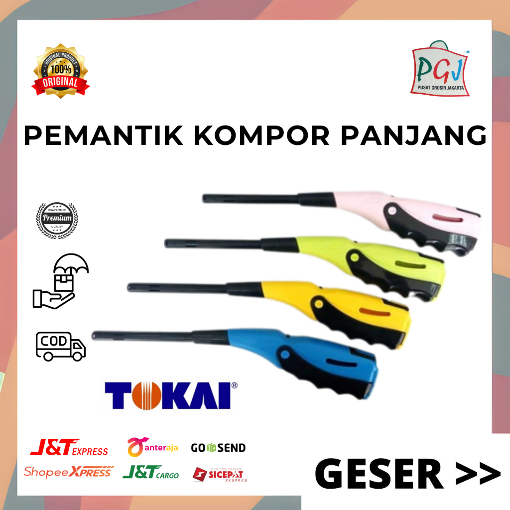PGJ - TOKAI Alat Pemantik Korek Api Gas Panjang / Pemantik Kompor Elektrik BBQ Tokai Scripto Murah I
