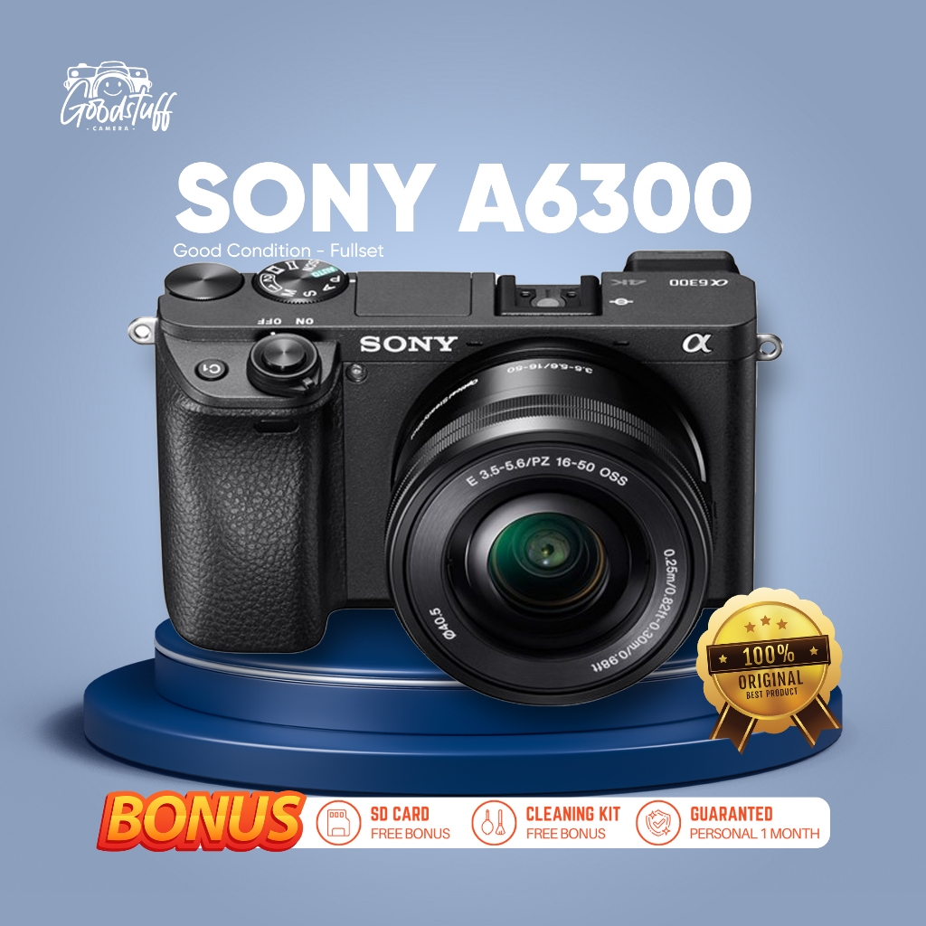 SONY A6300 LENSA KIT WIFI 4K BUKAN A5000 A6000 Second Like New Garansi Terjamin