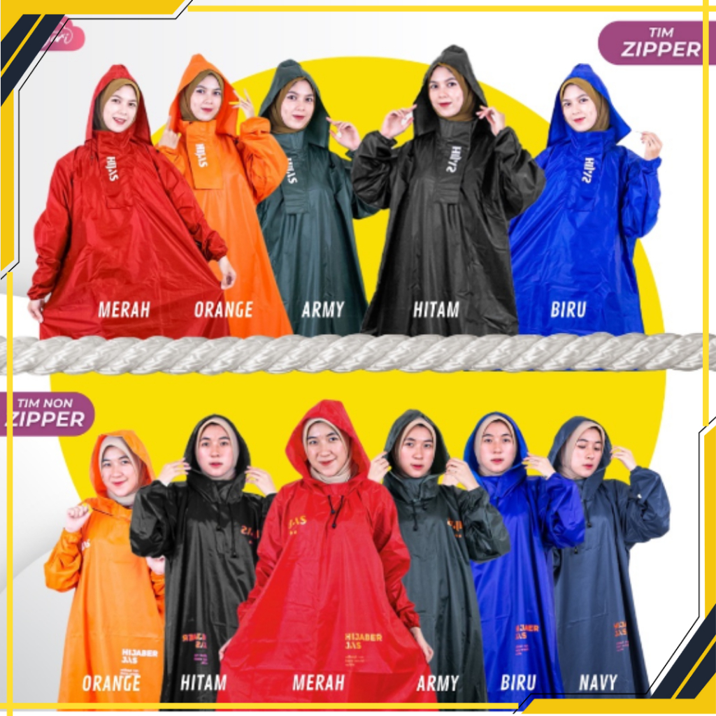 Jas Hujan Mantel Mantol Jas UjanGamis Wanita Muslimah Hijab / Jas Hujan Rok / Jas Hujan Hijab - Hija